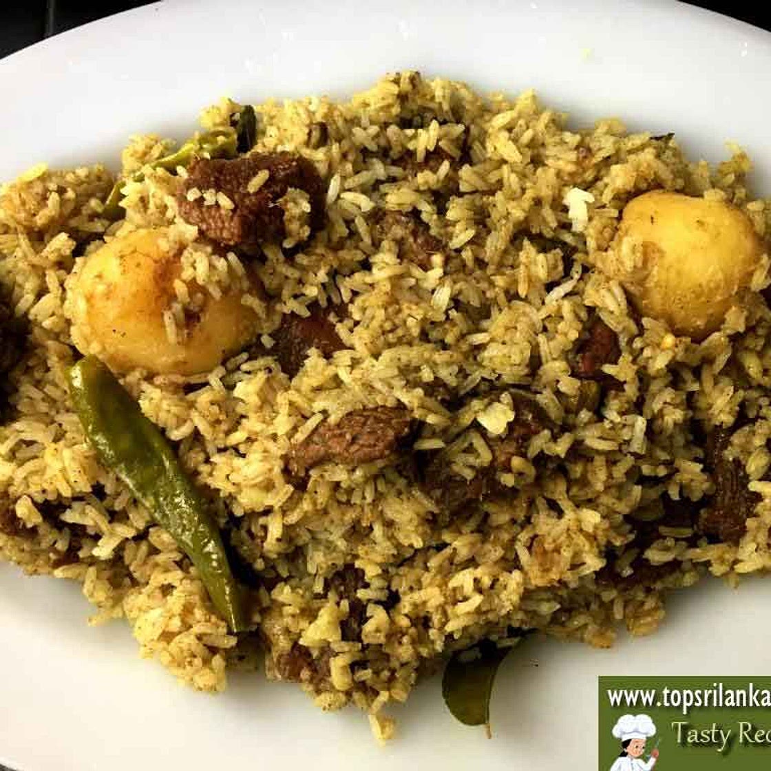 Sri Lankan Beef Biryani Recipe with Potatoes | Easy Homemade