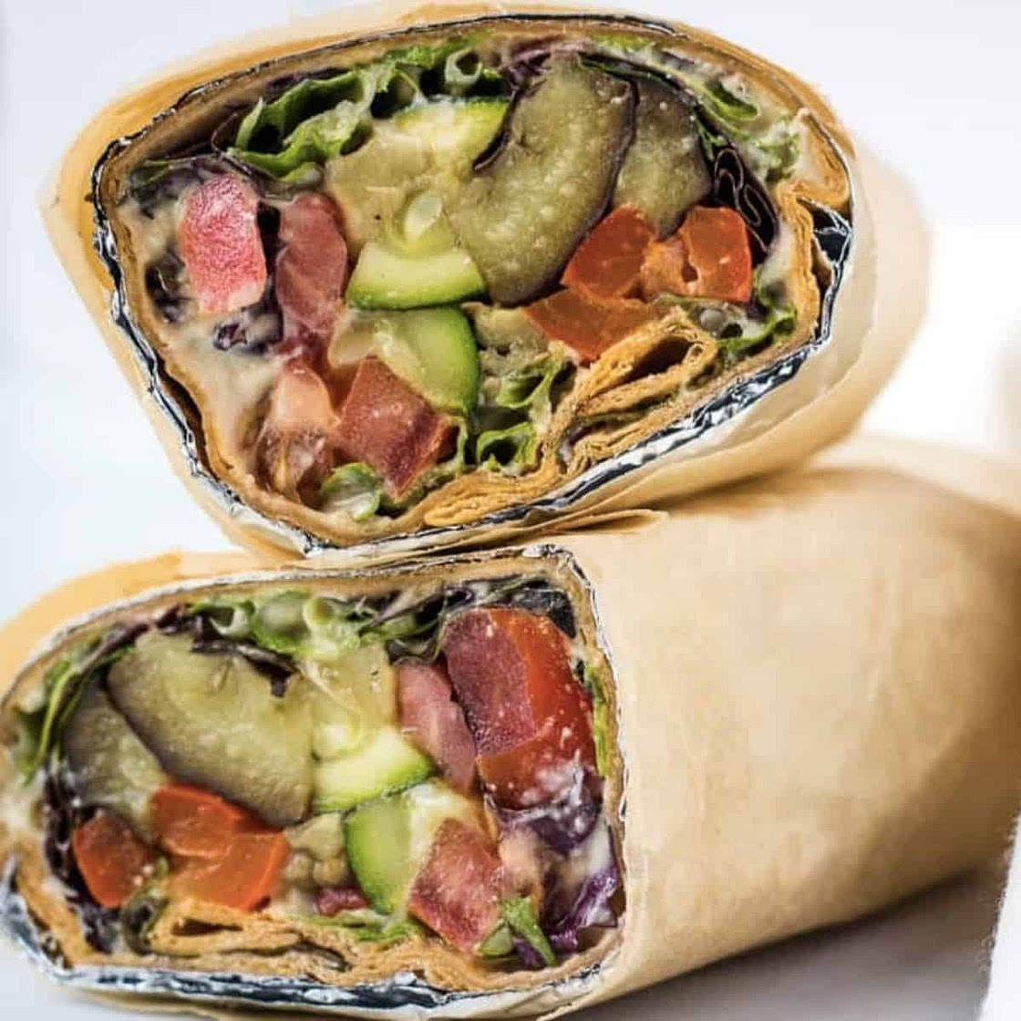 Lavash Wrap with Roasted Veggies