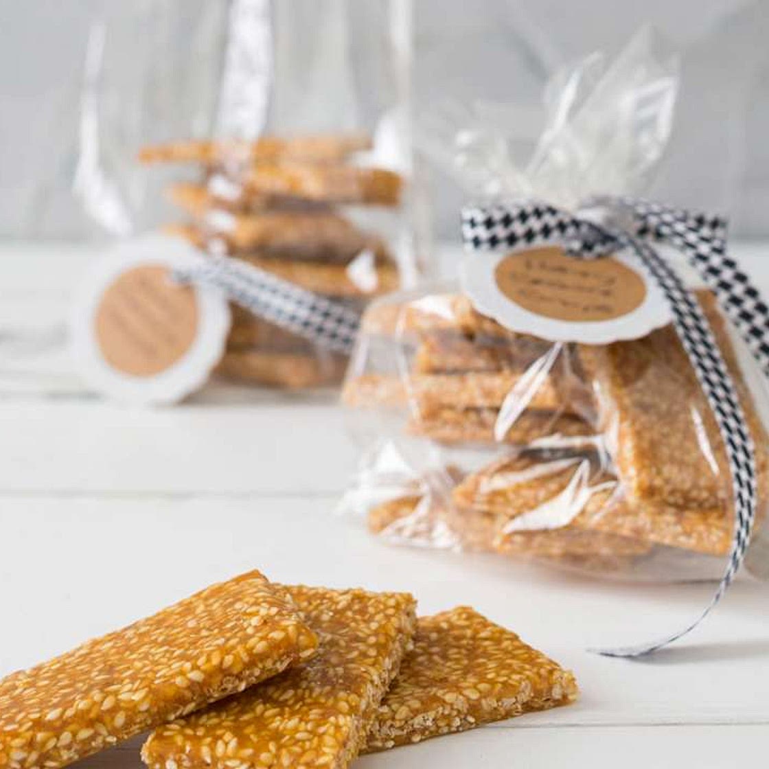 Honey sesame snaps