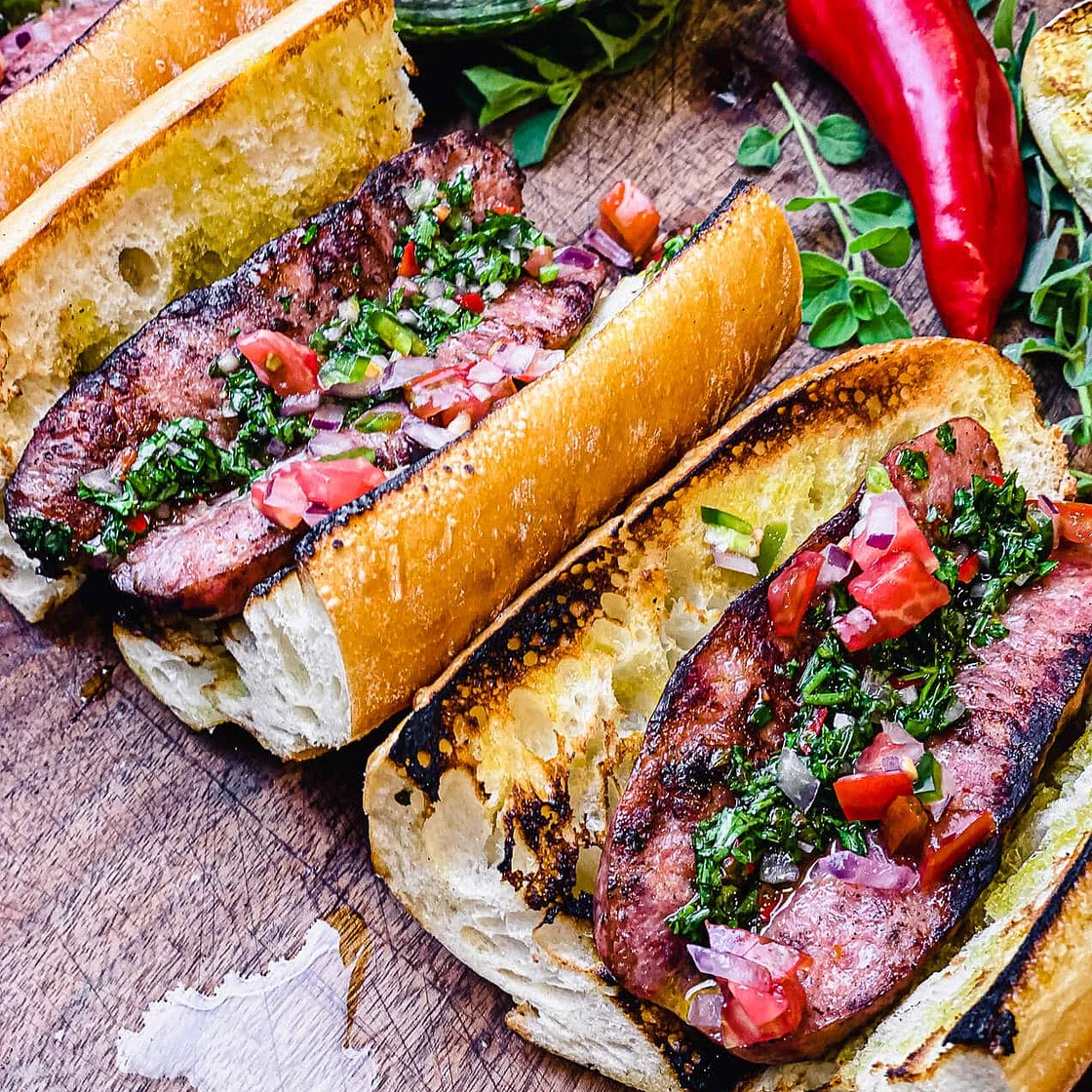 Authentic Choripan w/ Chimichurri