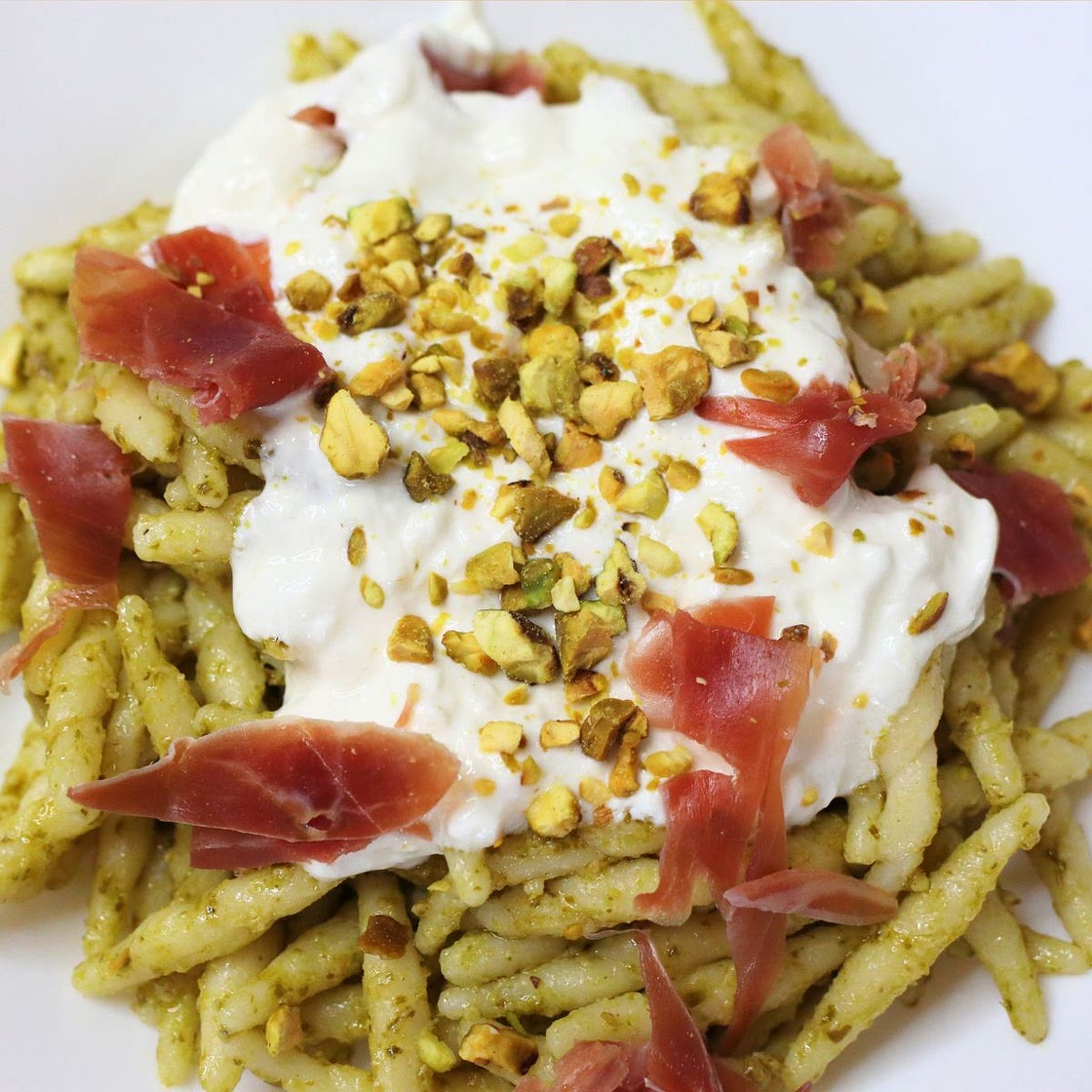 Stracciatella Pasta with Pesto