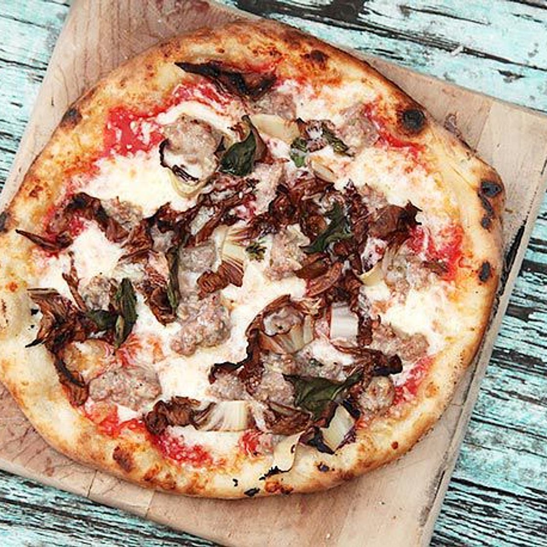 Sausage and Radicchio Pizza