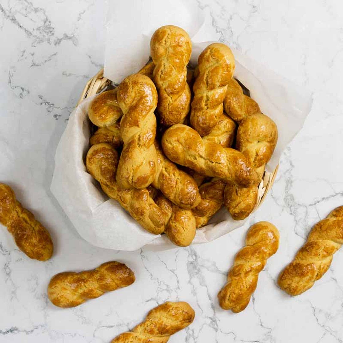 Orange and Vanilla Braided Cookies