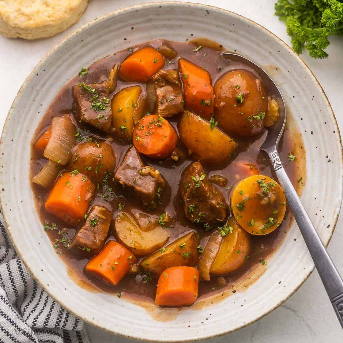 Honey Balsamic Slow Cooker Beef Stew Recipe