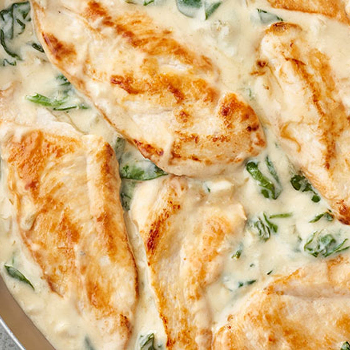 Healthy Lemon Chicken Scallopini with Spinach