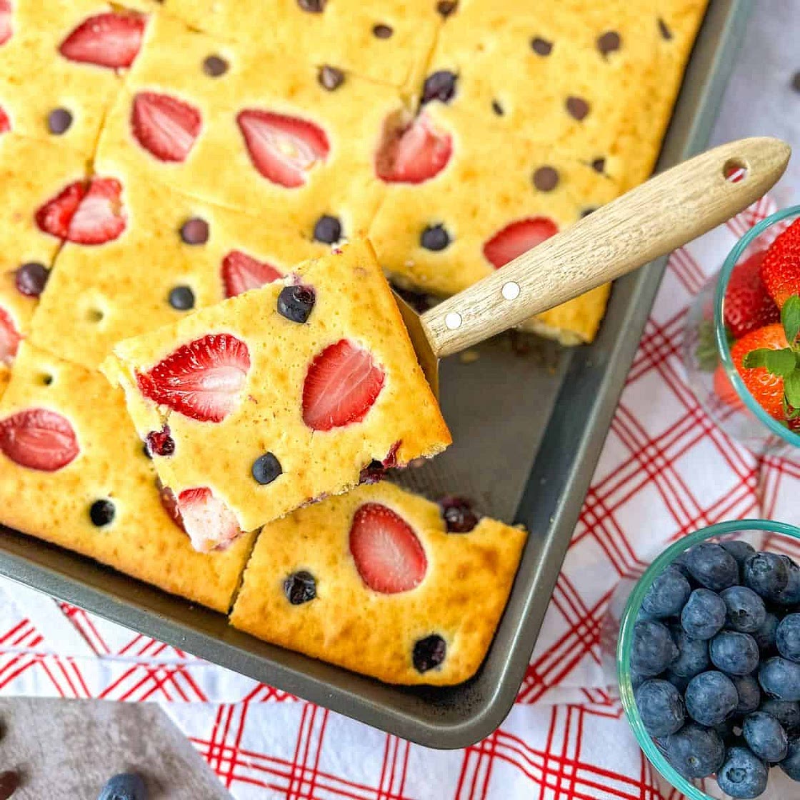 Sheet Pan Pancakes from Pancake Mix