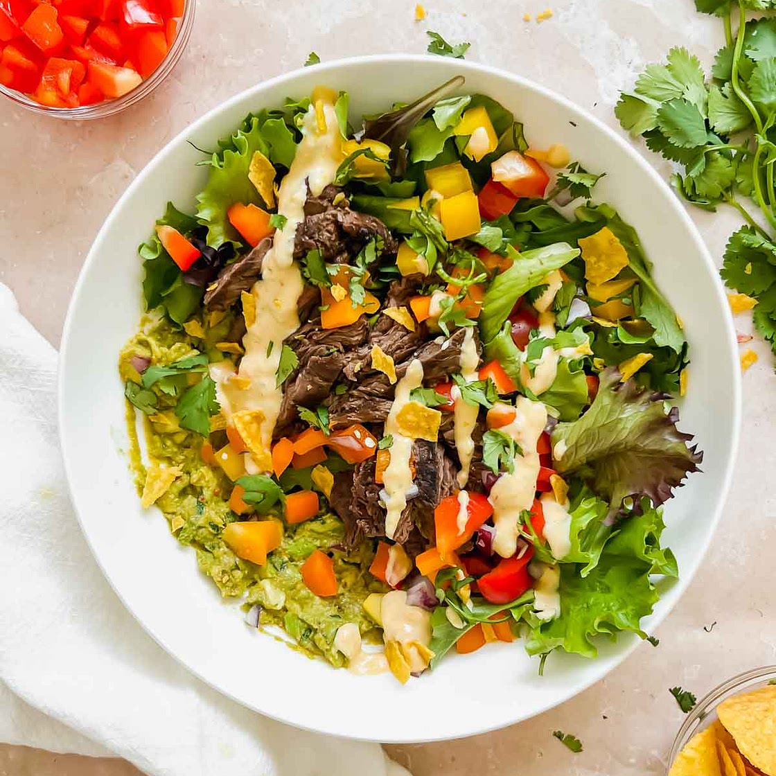 Guacamole Steak Salad