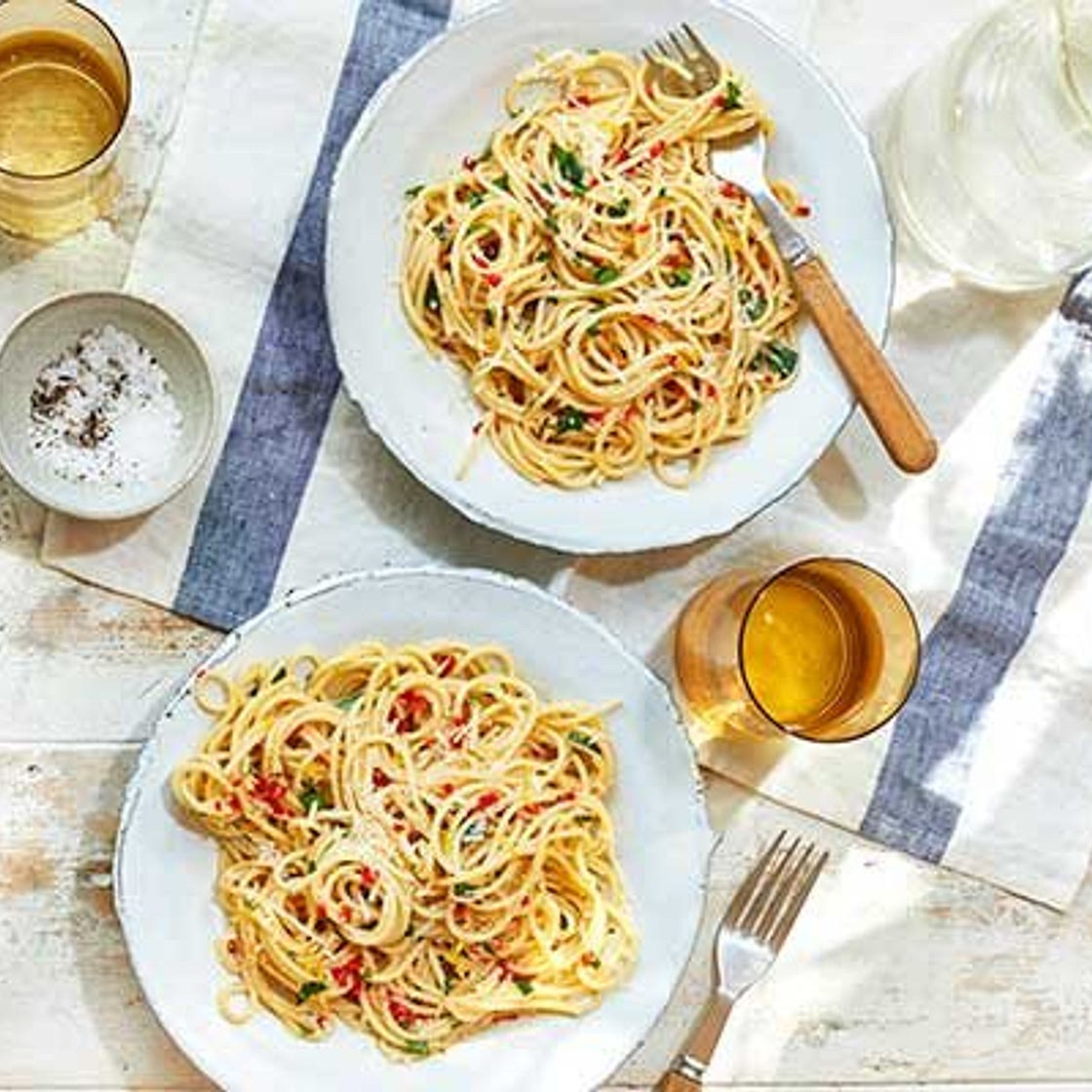 Amalfi lemon, chilli & anchovy spaghetti