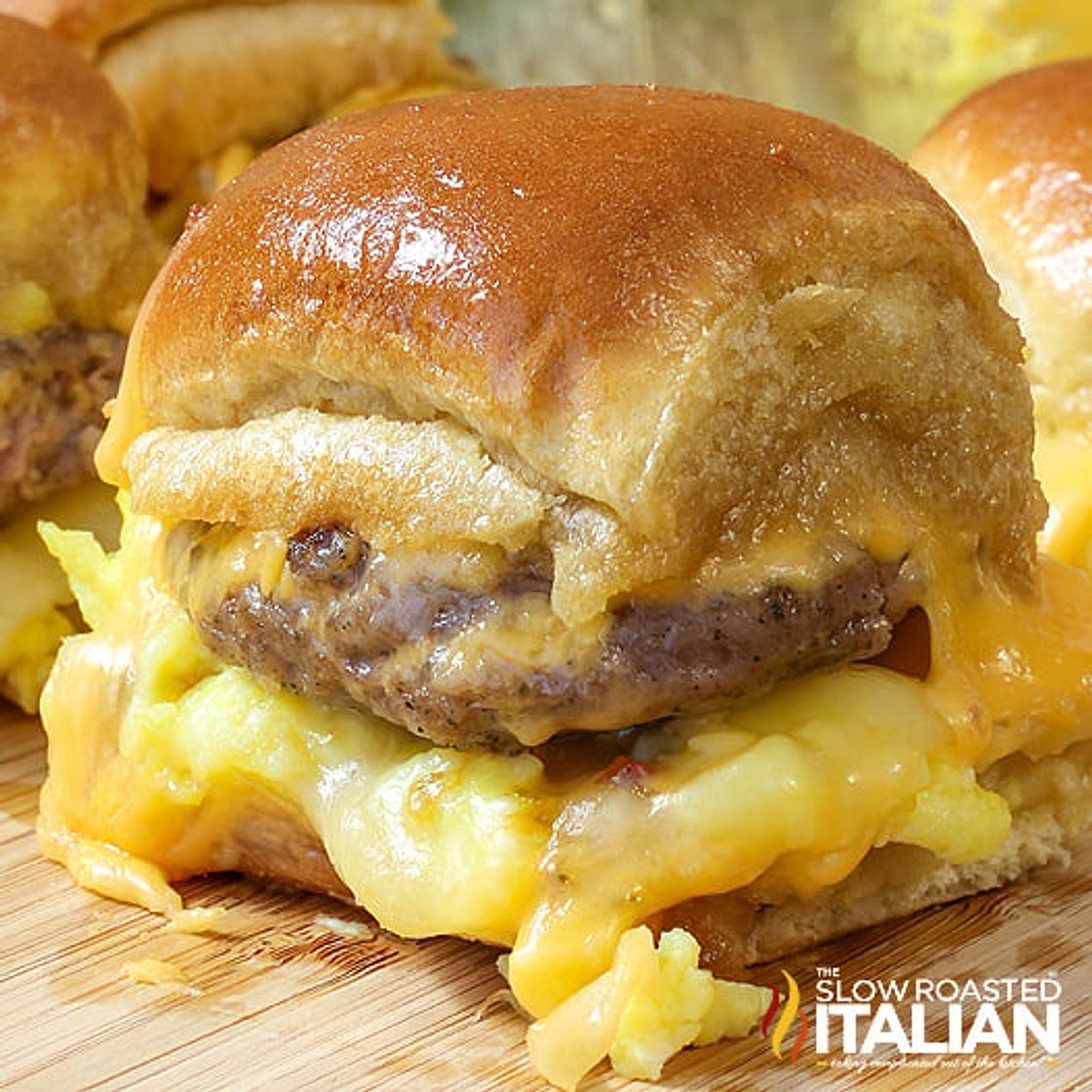 Sausage Egg and Cheese Breakfast Sliders + Video