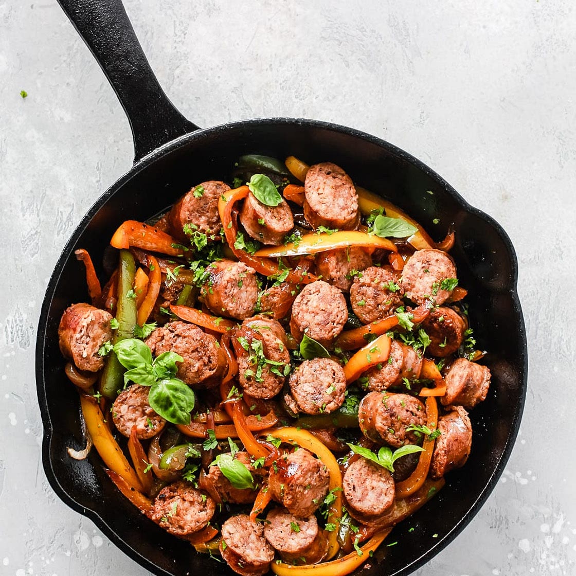 Italian Sausage, Onions and Peppers Skillet