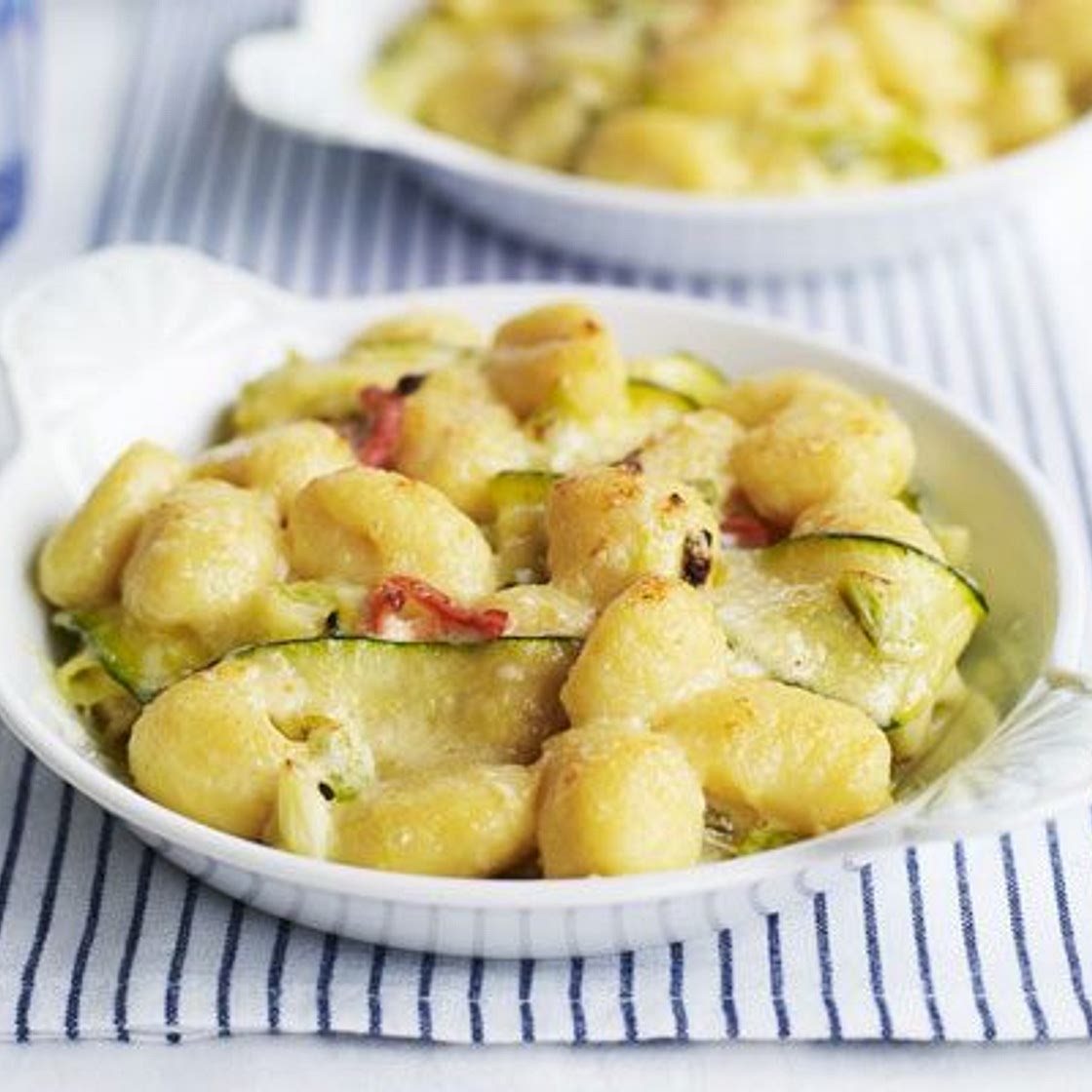 Gnocchi with courgette, mascarpone & spring onions