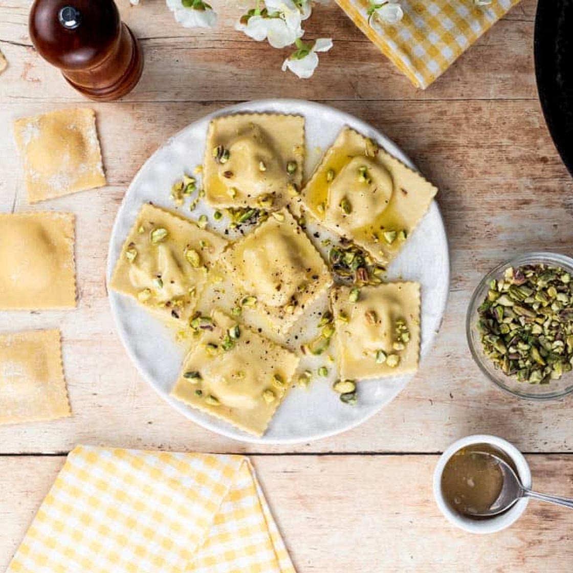 Homemade Ricotta Ravioli With Lemon Butter Sauce