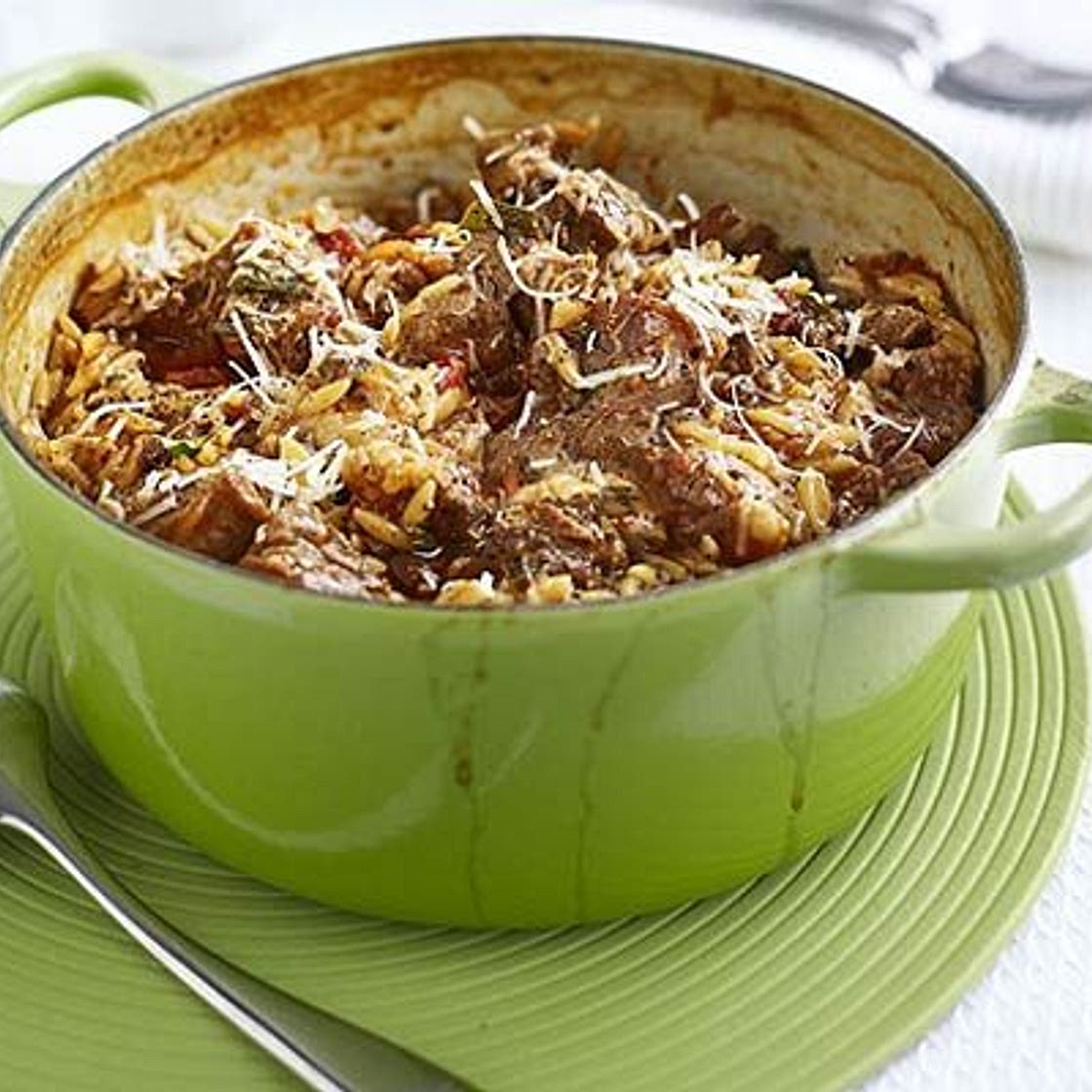 Greek lamb with orzo