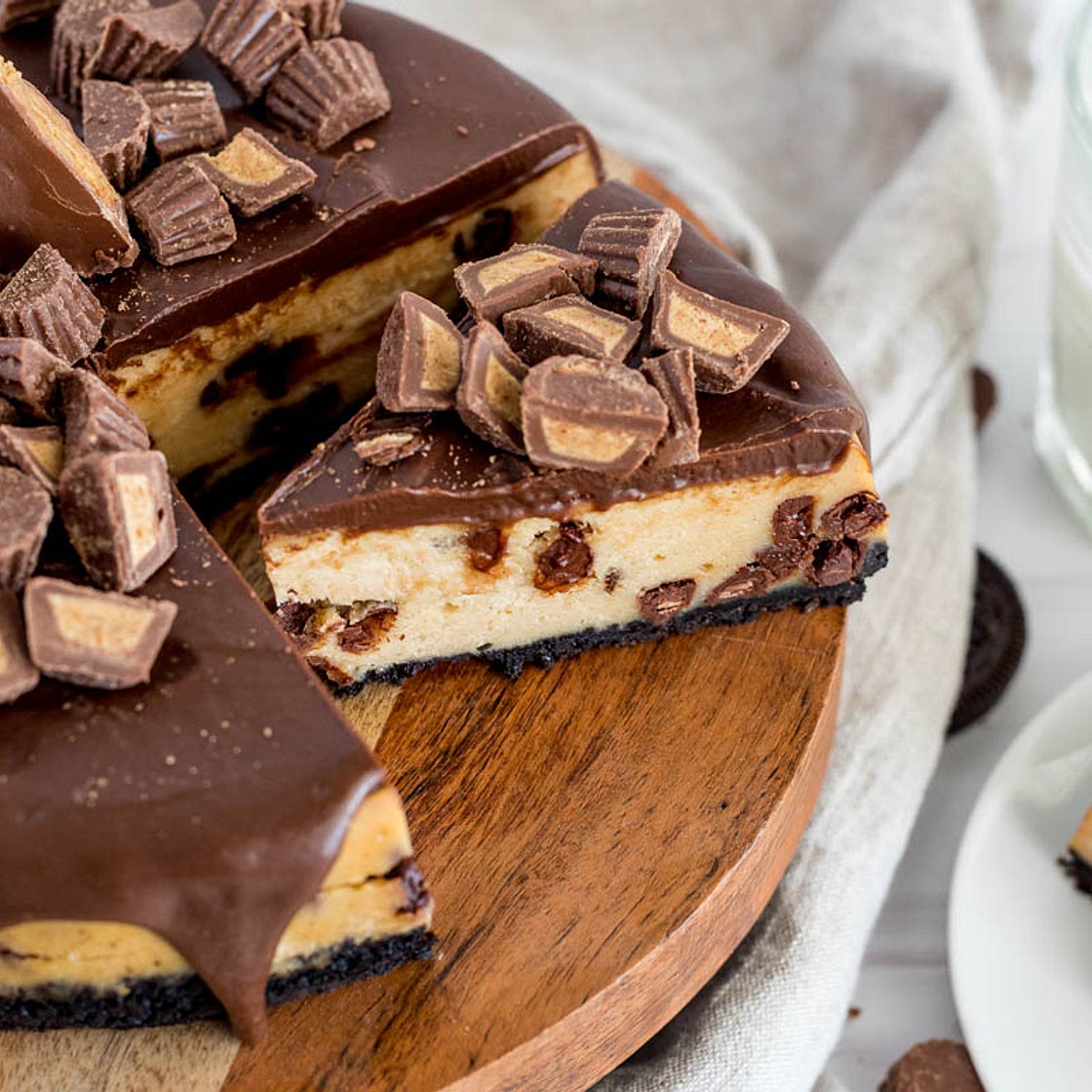 Pressure Cooker Peanut Butter Cup Cheesecake