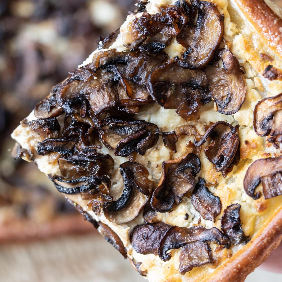 Mushroom Goat Cheese Tarte