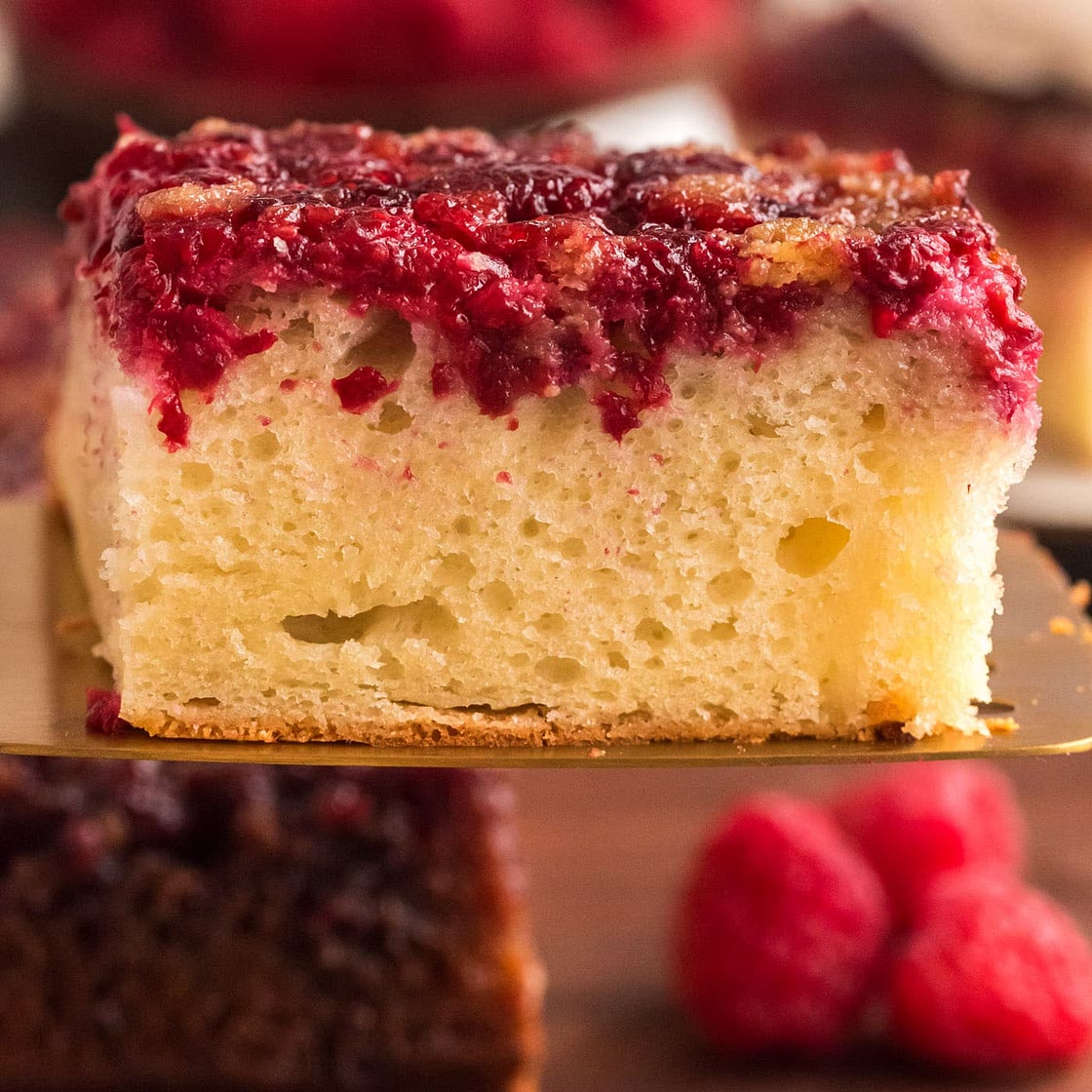 Raspberry Upside Down Cake