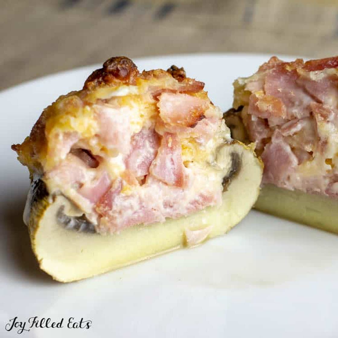 Ham & Cheese Stuffed Mushrooms