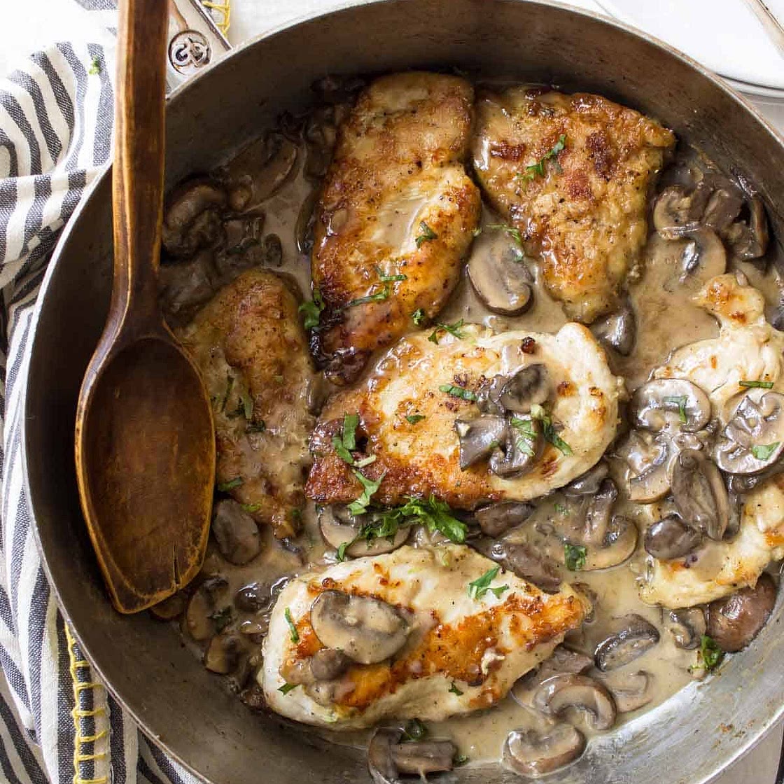 Dairy Free Creamy Mushroom Chicken