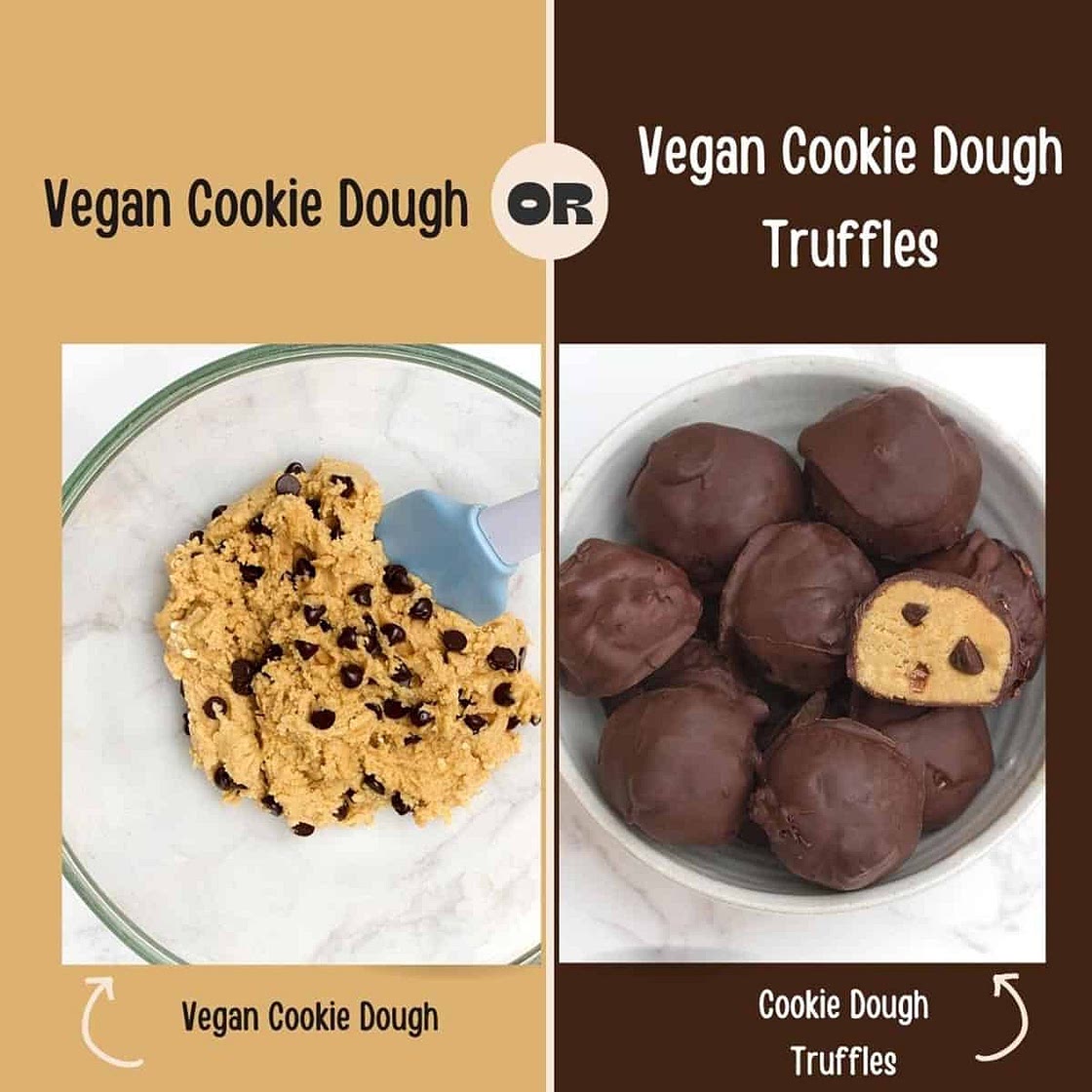 Vegan Cookie Dough + Vegan Cookie Dough Truffles
