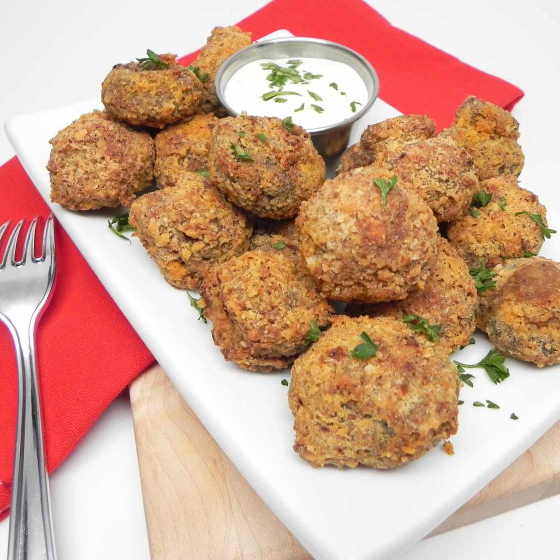 Air Fryer Fried Mushrooms