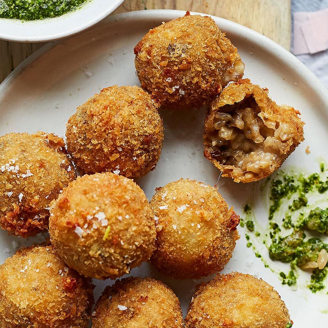 Porcini mushroom arancini
