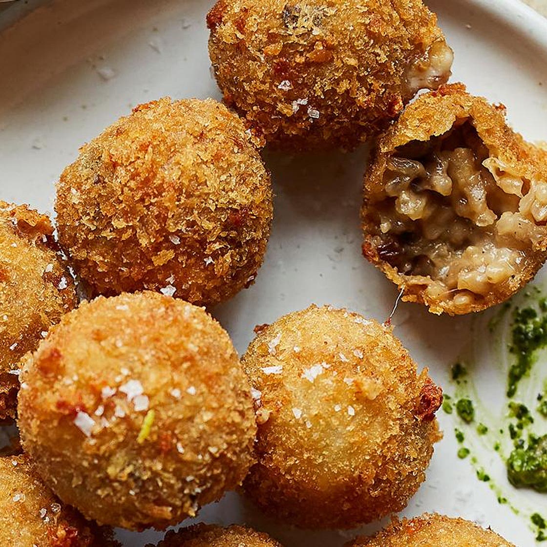 Porcini mushroom arancini