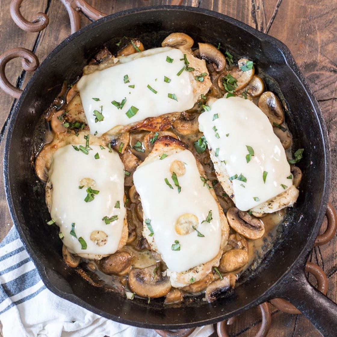 One Pan Mushroom Chicken (keto + low carb)
