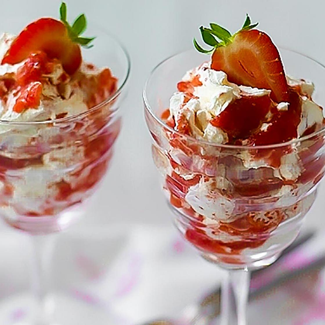 Eton mess with ginger cordial