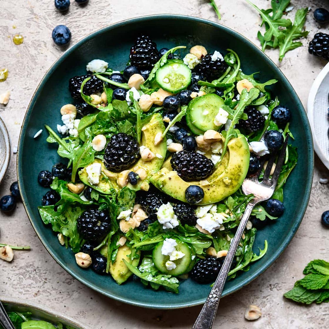 Blackberry, Avocado and Arugula Salad