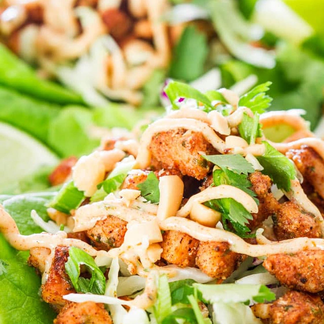 Jamaican Jerk Chicken Lettuce Wraps