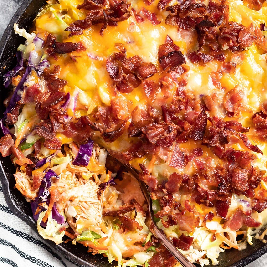 Keto BBQ Chicken Casserole