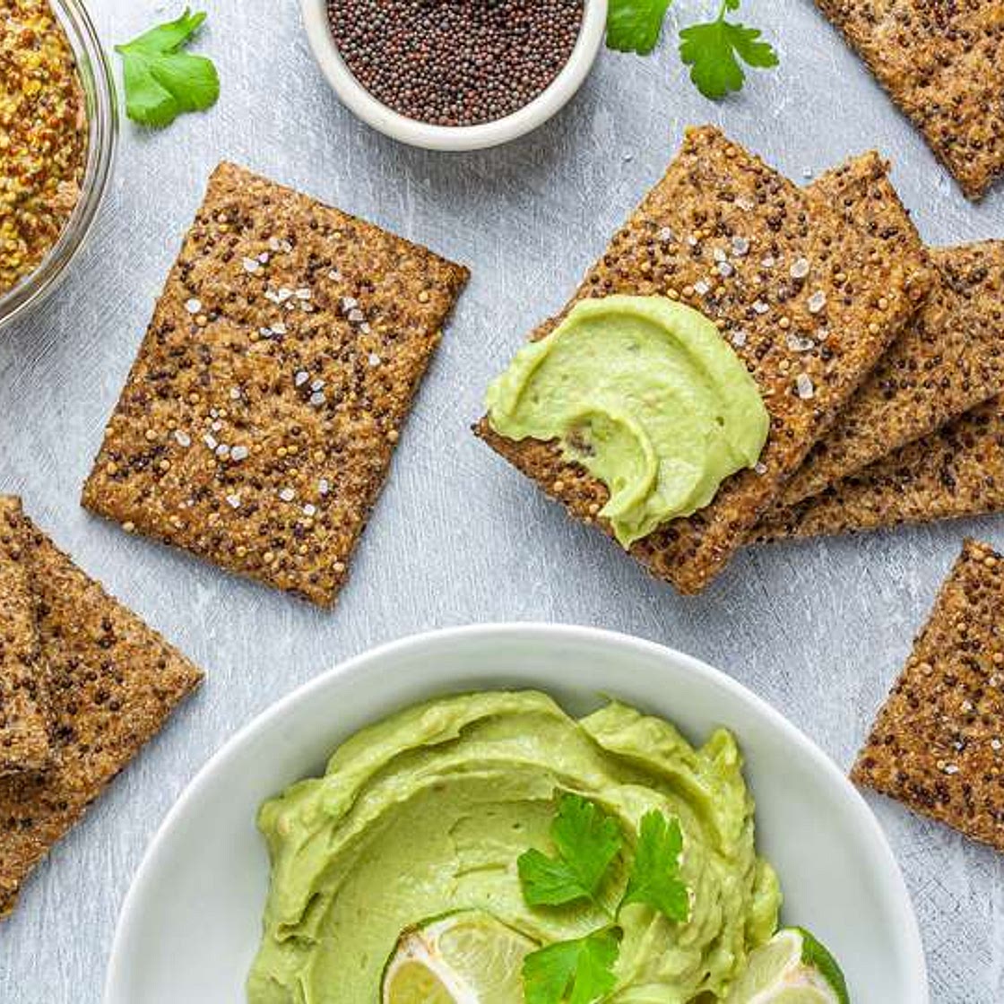 Mustard Crackers with Flaxseeds
