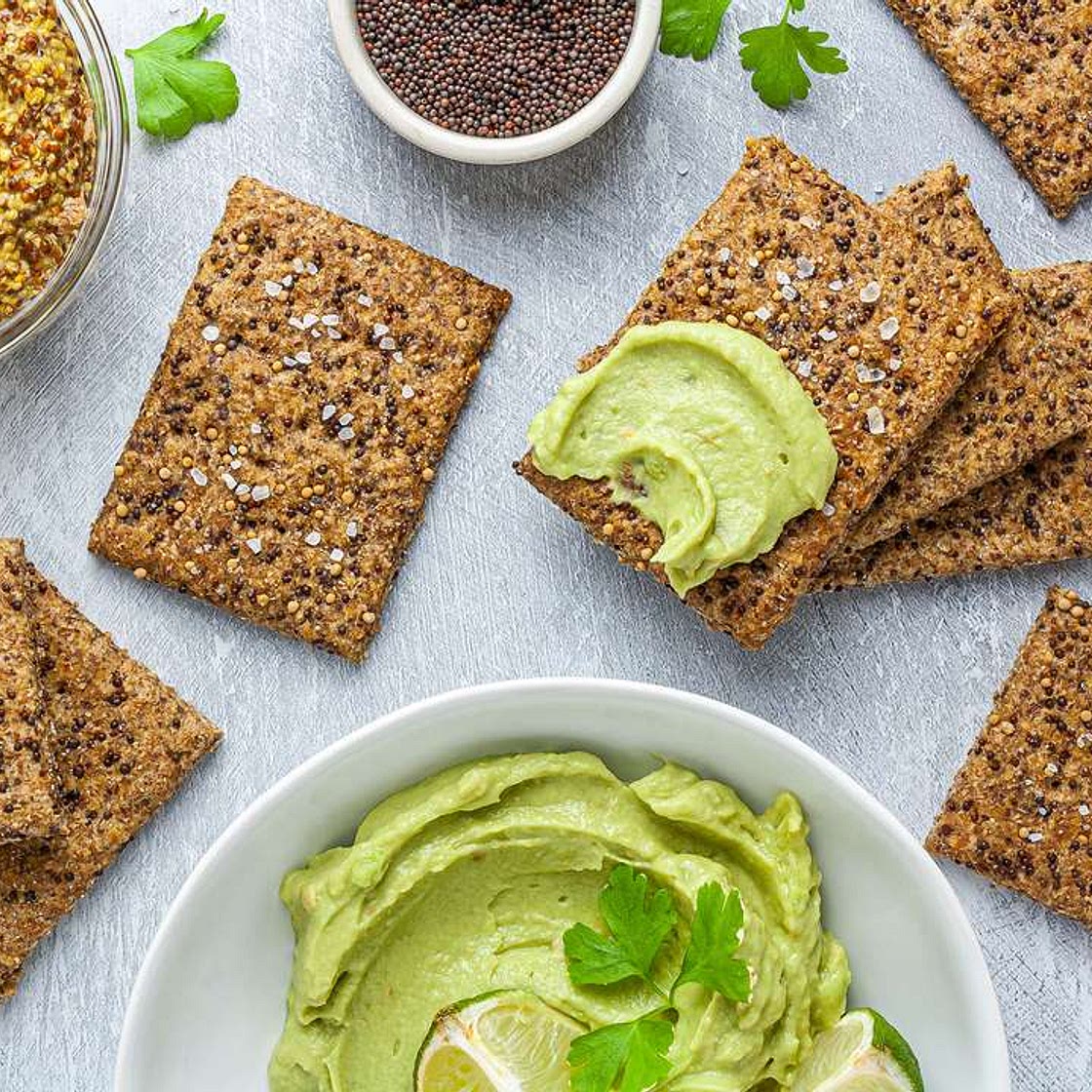 Mustard Crackers with Flaxseeds