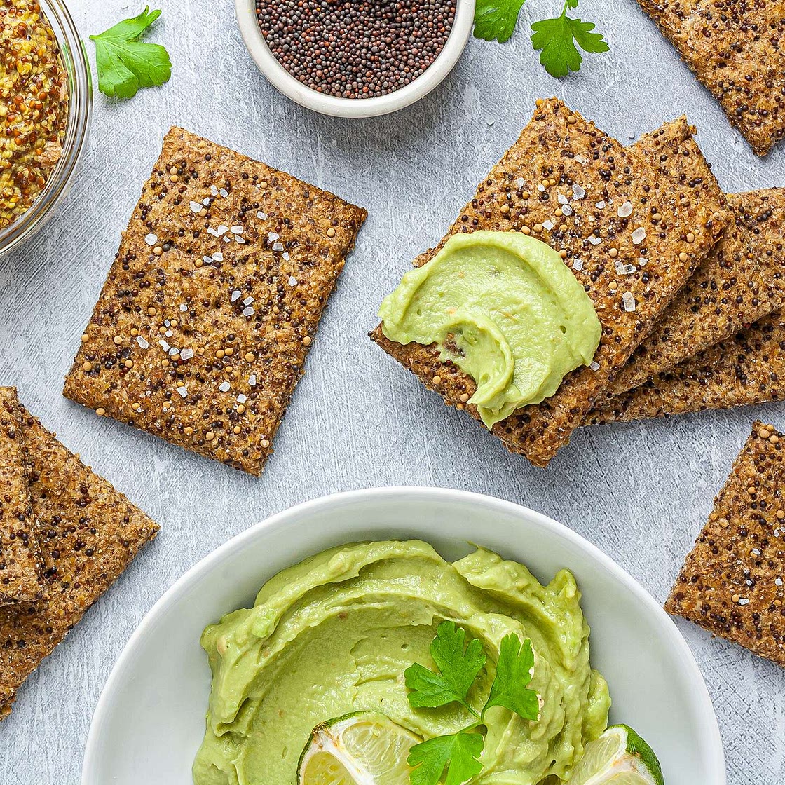 Mustard Crackers with Flaxseeds
