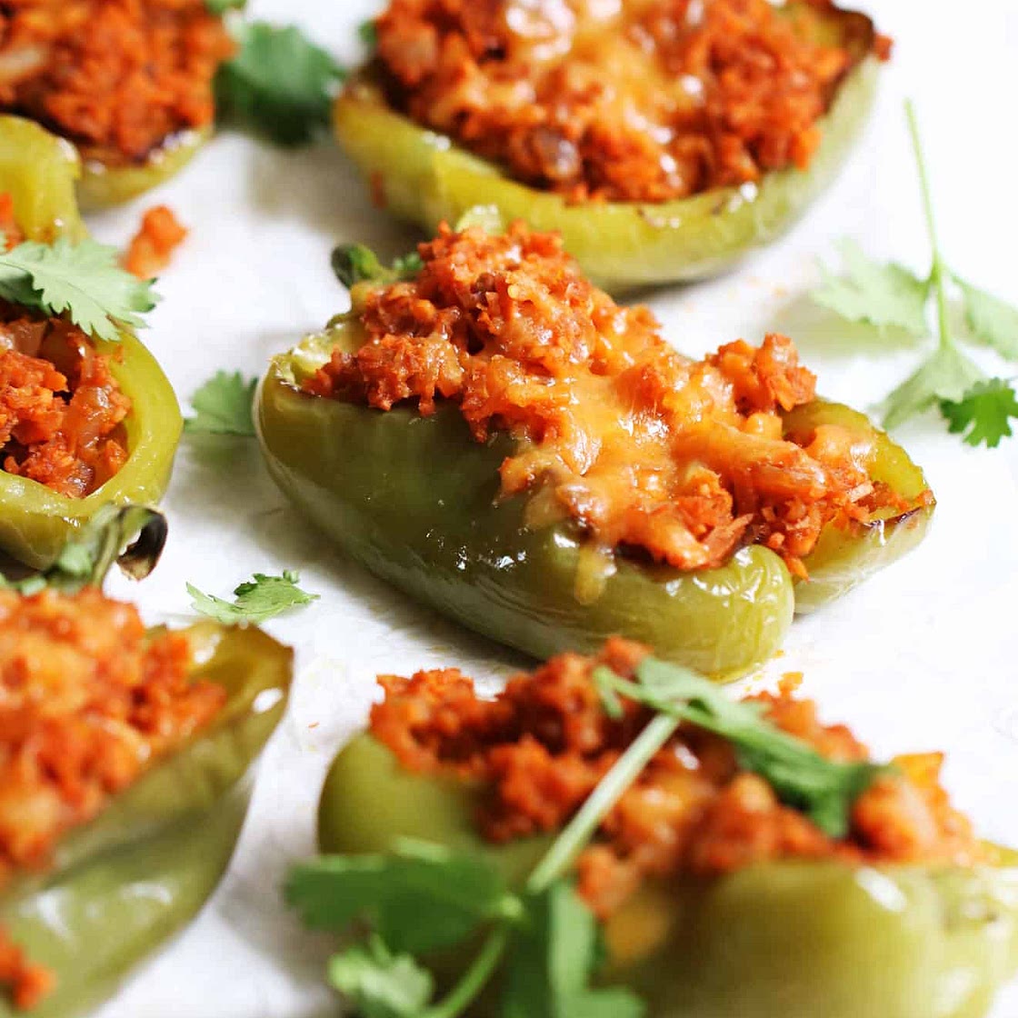 Vegetarian Sloppy Joe Stuffed Peppers