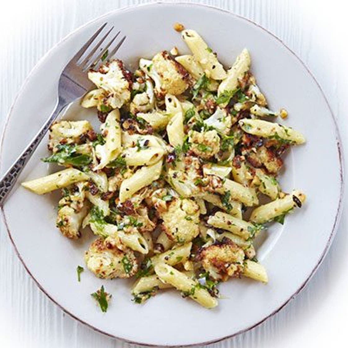 Roasted cauliflower & hazelnut carbonara
