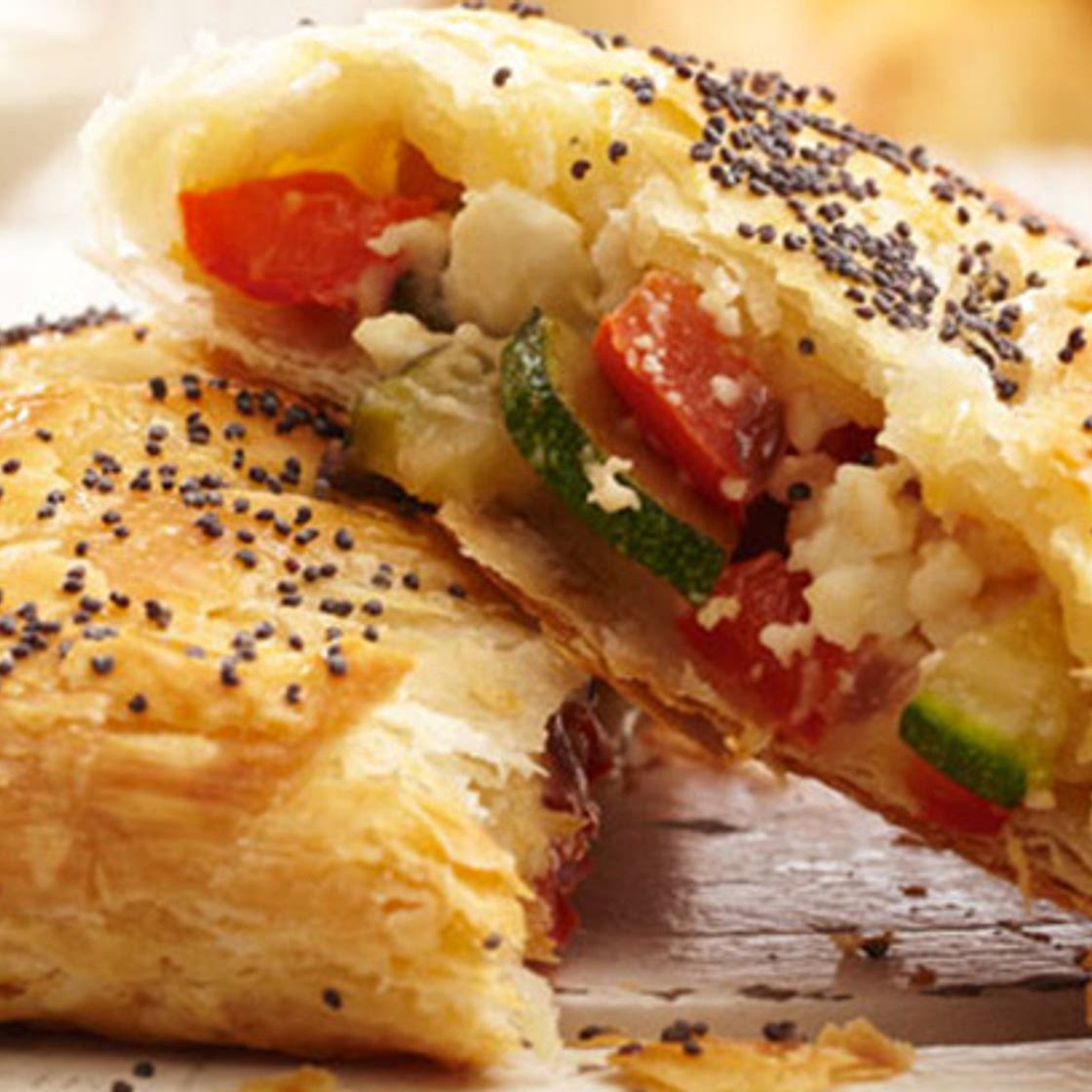 Roasted Mediterranean Vegetables Puff Parcels