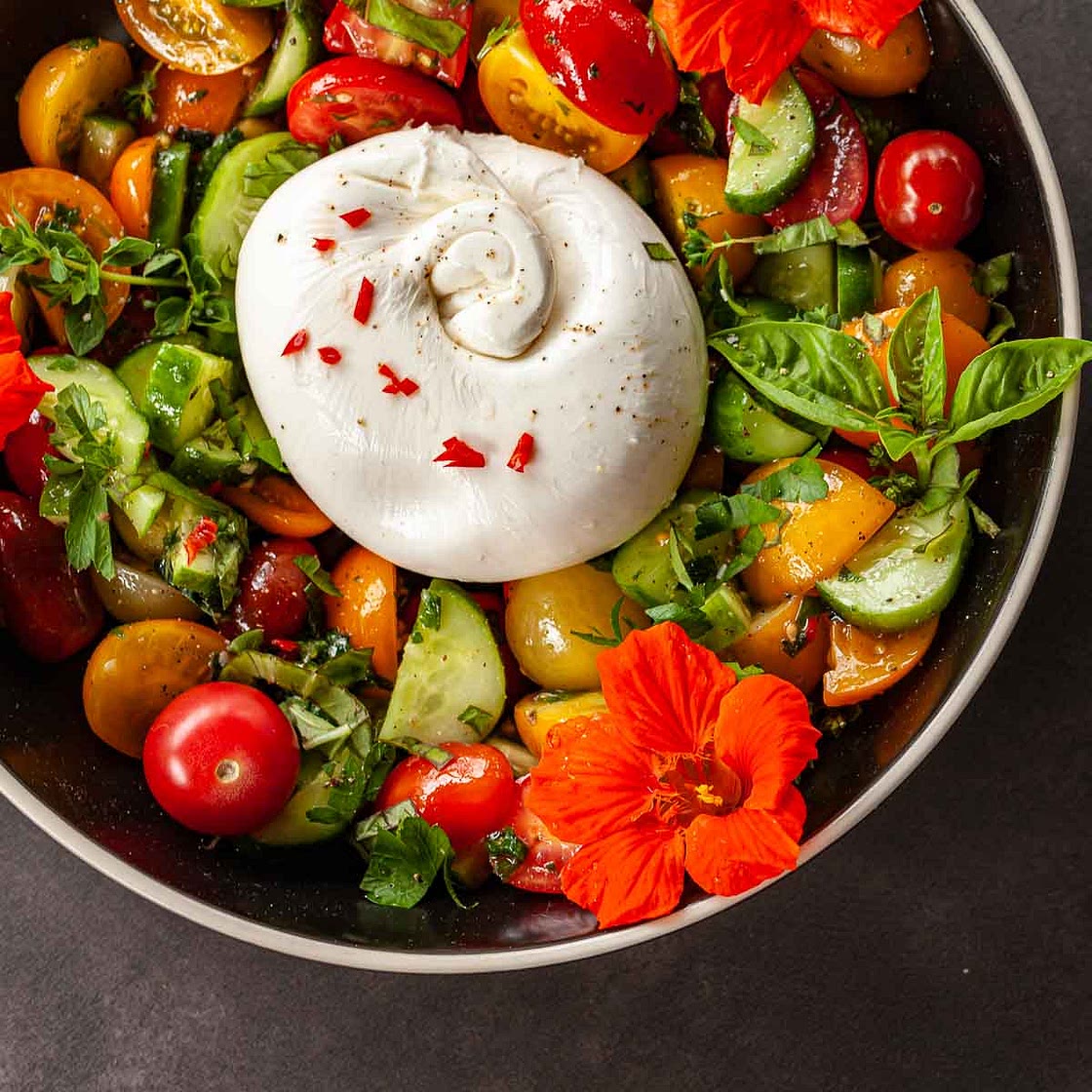 Burrata and Tomato Salad