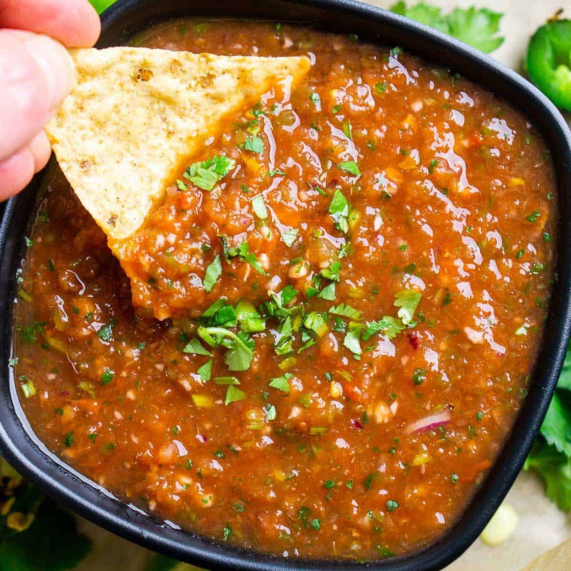 Blender Salsa (Restaurant Style Salsa)