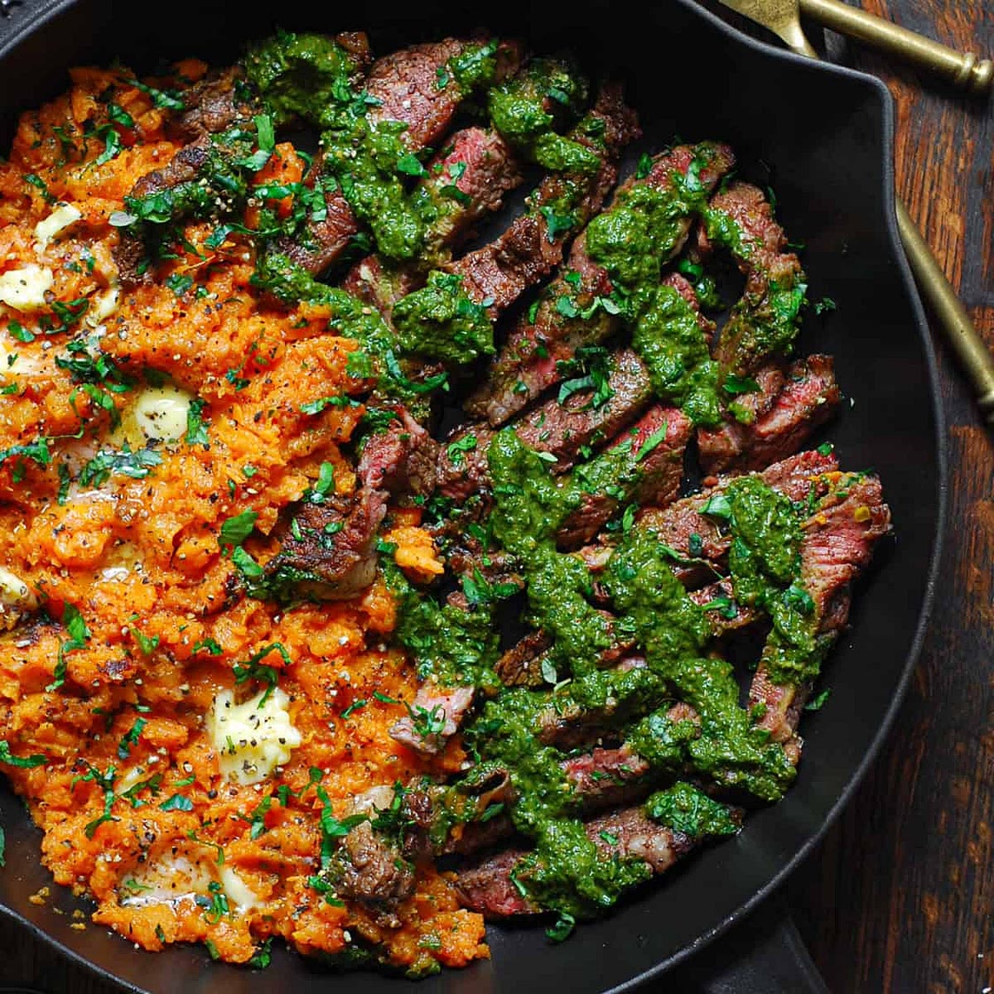 Steak with Green Sauce