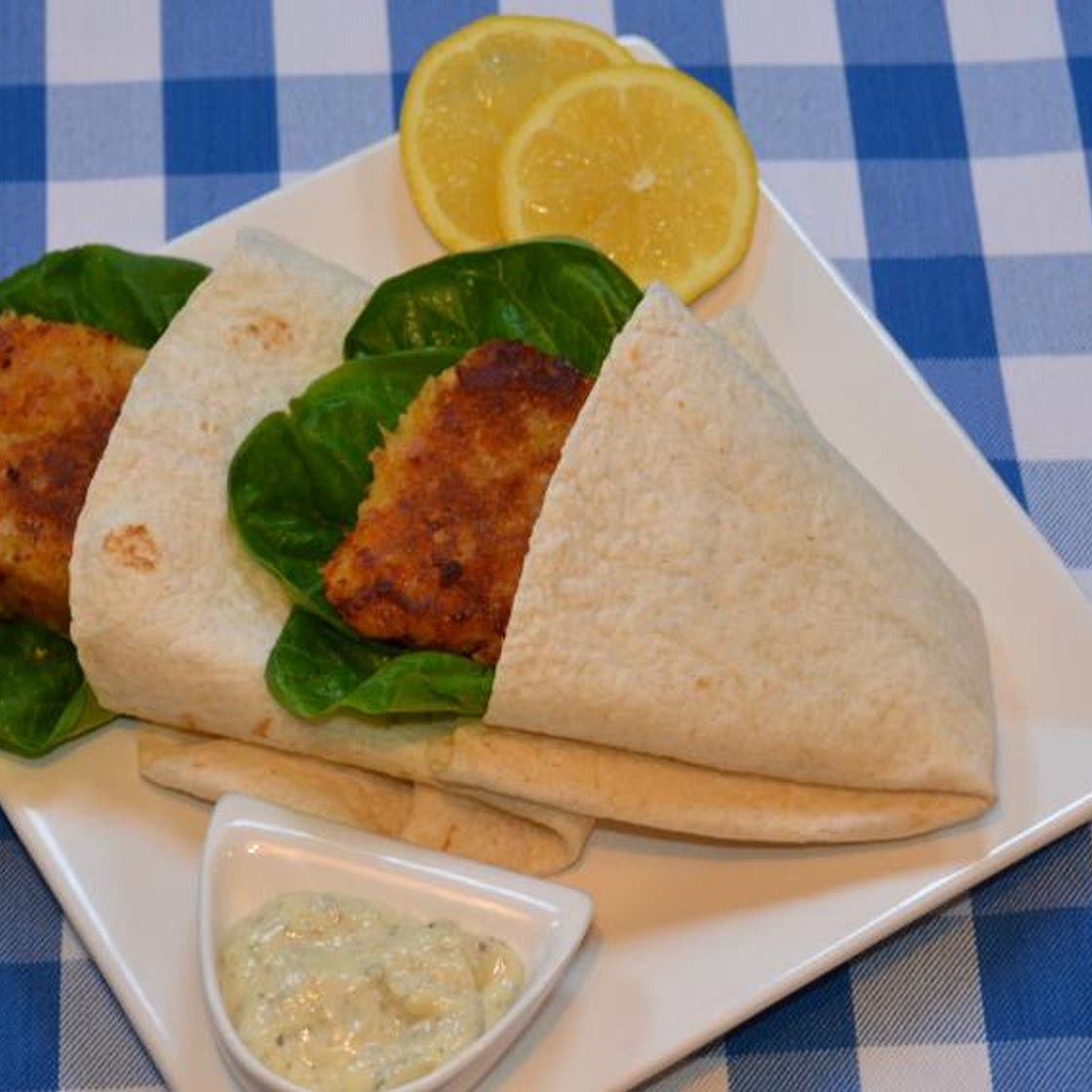 Fish burger wraps