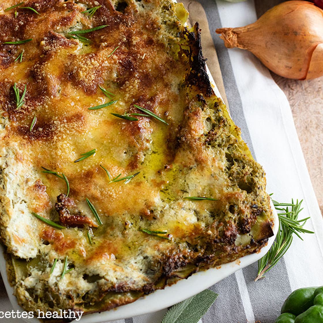 Lasagne de courgette et pesto
