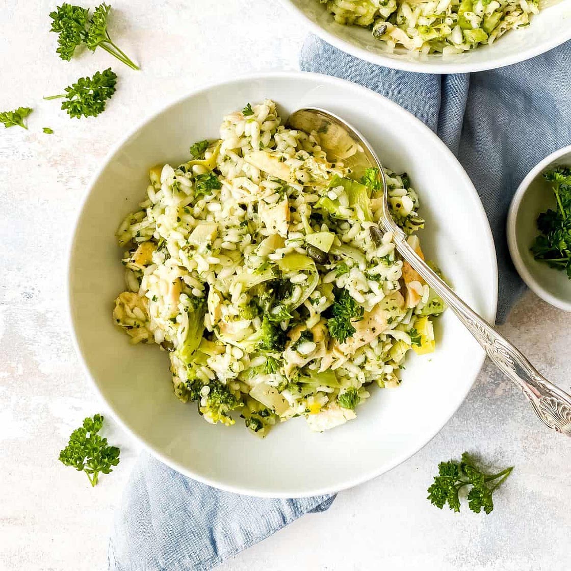 Pesto Chicken Risotto