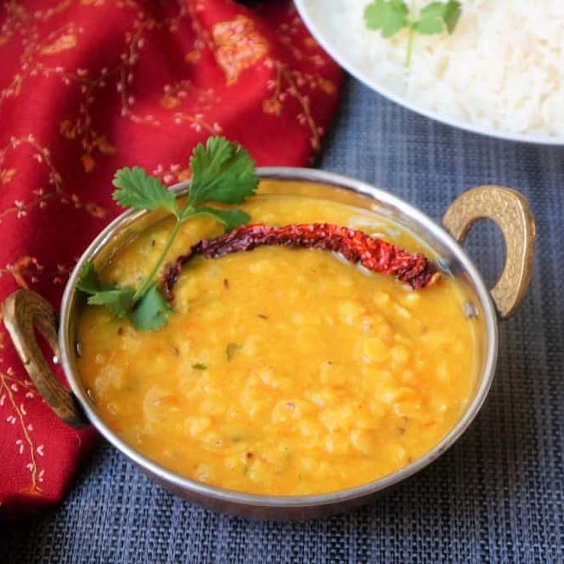 Instant Pot Dal Tadka / Dal Fry with Basmati Rice