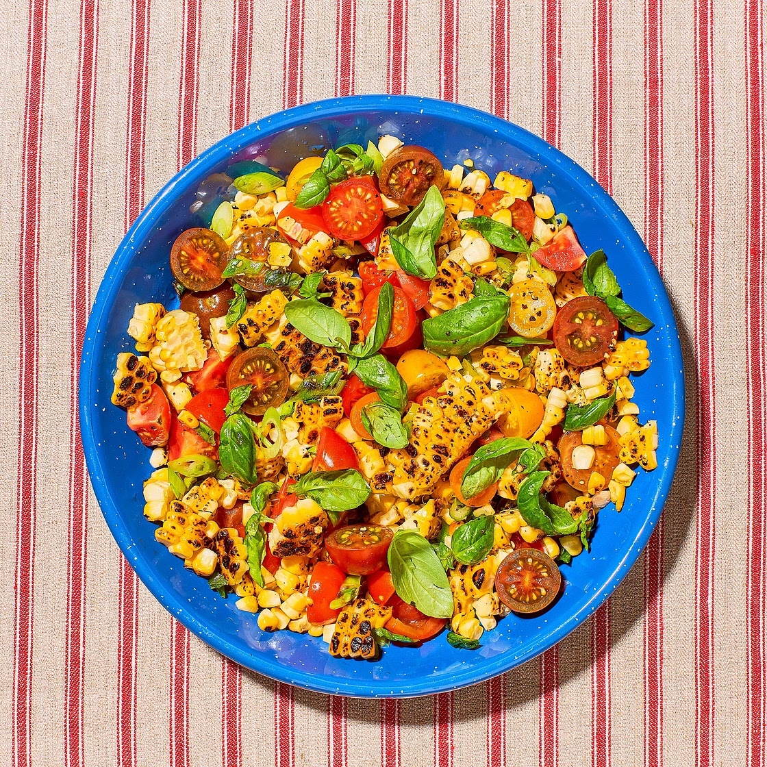 Blistered Corn and Scallion Salad