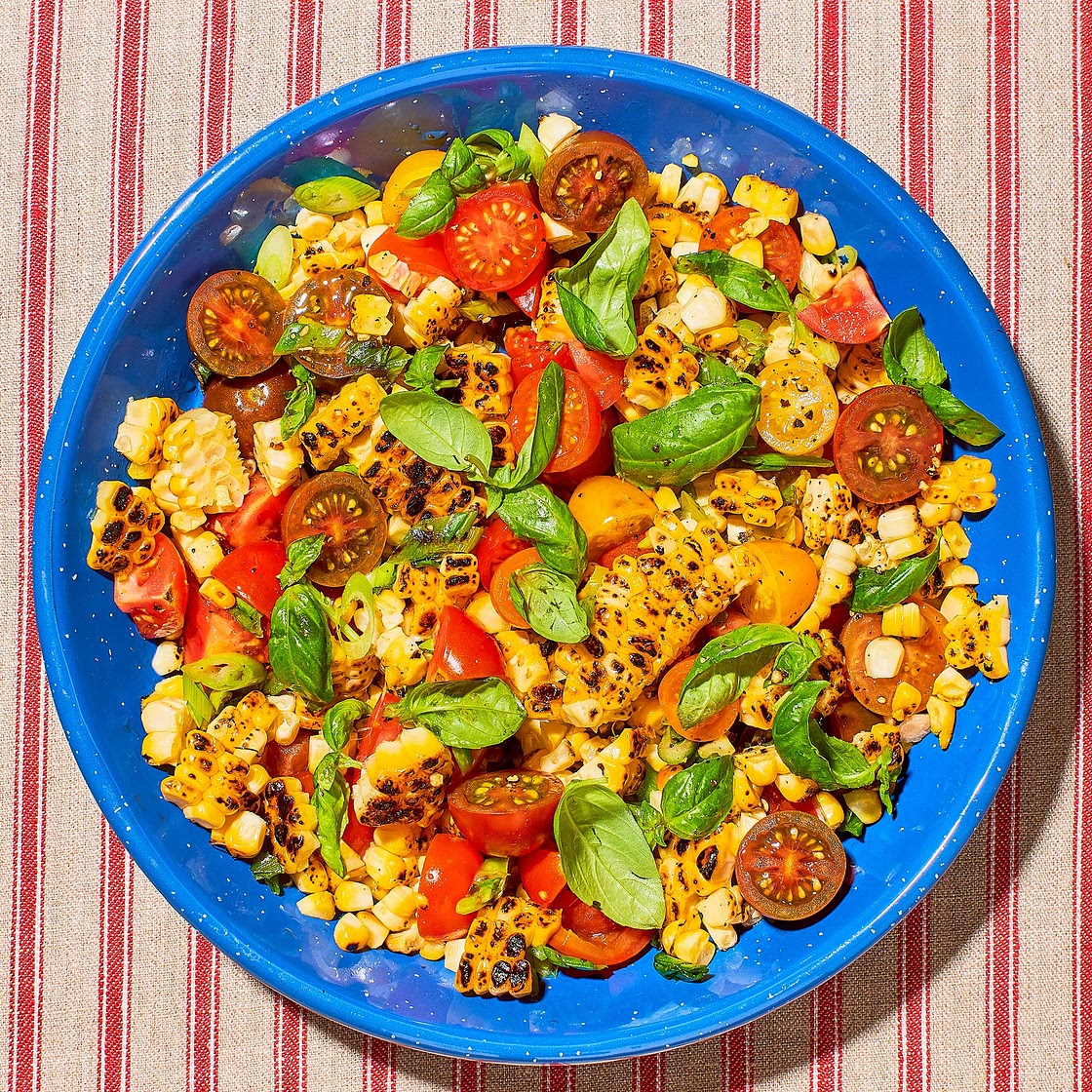 Blistered Corn and Scallion Salad