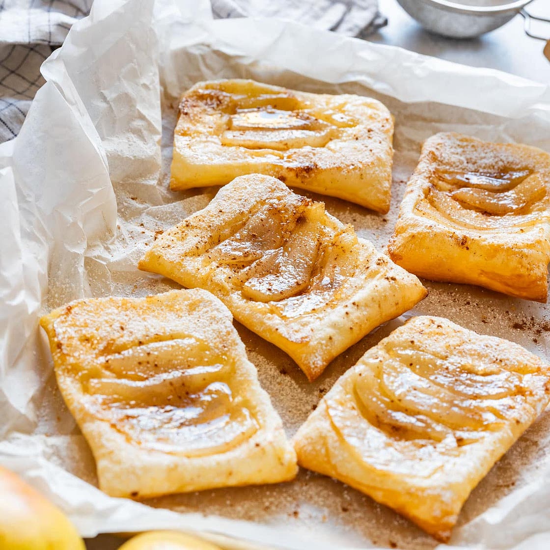 Upside-Down Pear Puff Pastry Tarts Recipe