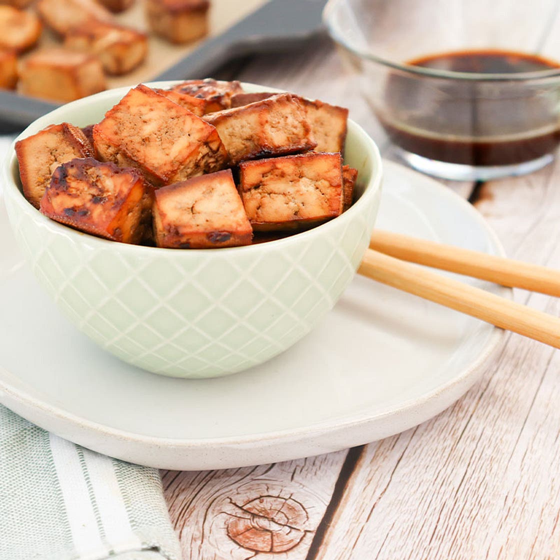 Ginger Tamari Baked Tofu