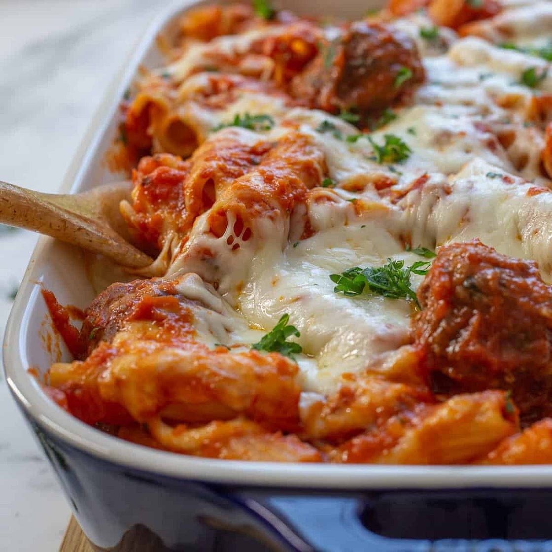 Baked Ziti with Meatballs