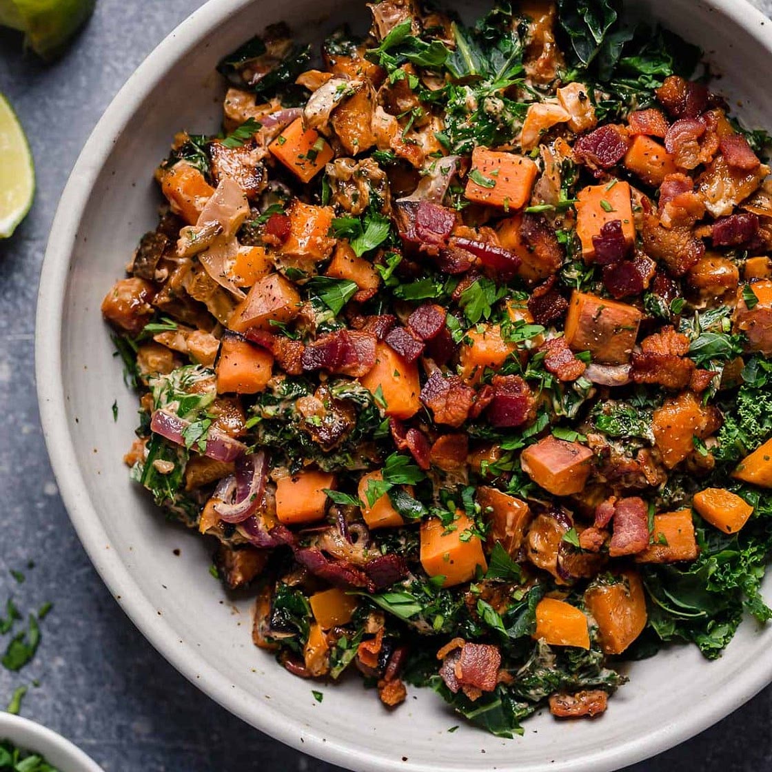 Warm Chipotle Lime Sweet Potato Salad